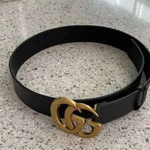 Black Belt with Gold Buckle